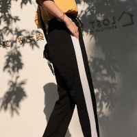 Ms.Maggie韩版新款侧边宽条棉麻休闲裤5067-79311-K35-HHS