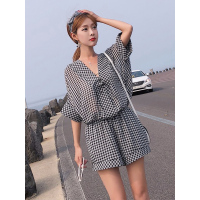 Ms.Maggie韩版新款格子套装宽松两件套1193-A811-K60-HHS