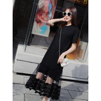 Ms.Maggie韩版新款网纱拼接连衣裙8505A-6618-K65-HHS