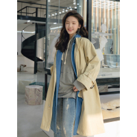 Ms.Maggie韩版新款假两件牛仔拼接风衣8311-F1810-K135