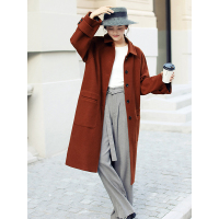 Ms.Maggie韩版新款中长款毛呢大衣5073-N01-K100