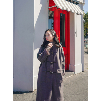 Ms.Maggie韩版新款牛角扣毛呢外套8307-8872-K160-SKS