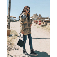 Ms.Maggie韩版新款丝绒棉衣撞色棉服8502-8881-K130-JS