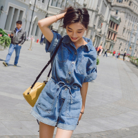 MIWEI韩版新款背牛仔连体裤套装8303-312-K105-NZL