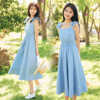 MIWEI韩版新款牛仔吊带连衣裙8317-F927-K105-QLS