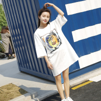 MIWEI韩版新款玛雅抽象图连衣裙8513A-1107-K40-BS