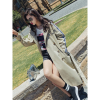 MIWEI韩版新款背带刺绣风衣收腰系带8317-F907-K130