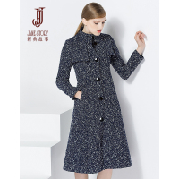 经典故事女装修身外套冬季休闲通勤毛呢大衣