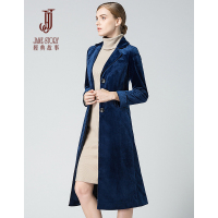 经典故事女装秋冬丝绒大衣OL时尚保暖修身女士外套