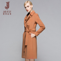 经典故事女装修身保暖羊毛大衣女冬季通勤一粒扣外套