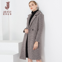 经典故事女装冬季加厚中长型毛呢大衣单粒扣通勤有里外套