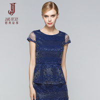 经典故事女装春夏季款T恤短袖薄显瘦蕾丝衫熟女通勤百搭上衣