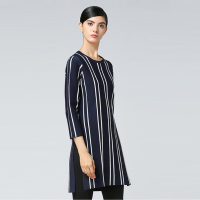 经典故事女装套头针织衫秋女士九分袖通勤休闲套衫