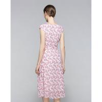 雪纺印花连衣裙夏季熟女裙修身显瘦大摆裙