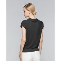 夏季女士套头短袖针织衫修身显瘦通勤打底衫