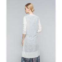 通勤优雅空调针织衫女中长型薄款修身开衫简约毛衫女