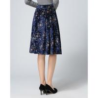 女士秋季碎花半身裙丝绒保暖古典半裙中年妈妈裙