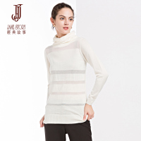 经典故事女装堆堆领长袖针织衫女秋季气质上衣休闲打底衫