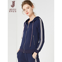 经典故事春款长袖连帽卫衣女时尚妈妈款休闲通勤百搭显瘦外套