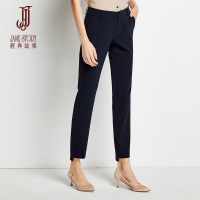 经典故事夏季直筒裤女通勤修身长裤时尚西裤纯色垂顺裤子
