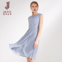 经典故事春夏季流行雪纺连衣裙子女很仙的亮丝