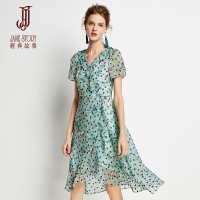 经典故事夏季印花女装气质显瘦a字流行阔太太连衣裙子