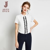 经典故事雪纺衬衫女夏设计感小众白色洋气上衣质流行百搭