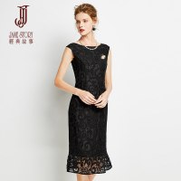 经典故事夏天季蕾丝连衣裙子无袖气质显瘦女装