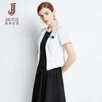经典故事外套女夏季休闲短款百搭流行修身条纹上衣