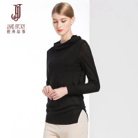 经典故事秋季堆堆领套头针织衫女文艺简约长袖毛衫女