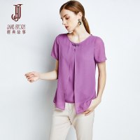 经典故事夏天短袖女宽松设计感通勤洋气上衣半袖衬衫百搭