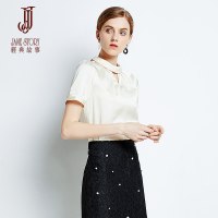 经典故事衬衫女设计感小众夏季洋气时尚短袖上衣修身女装