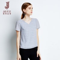 经典故事女短袖上衣设计感修身半袖T恤百搭短款气质女装