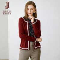 经典故事秋季简洁针织开衫时尚小香风百搭外套