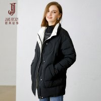 经典故事冬季时尚短款鸭绒羽绒服女简约轻盈女装