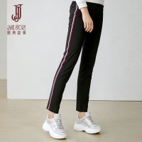 经典故事经典故事秋季时尚减龄织带休闲裤