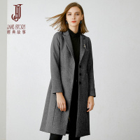 经典故事秋季大气简约混纺风衣时尚干练大衣