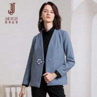 经典故事中年妈妈外套女秋冬百搭洋气短款毛呢40-50岁上衣