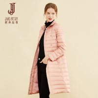 经典故事冬季简约纯色羽绒服时尚百搭修身棉服女