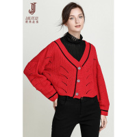 经典故事针织衫女冬季慵懒风羊毛开衫外套女针织显瘦装