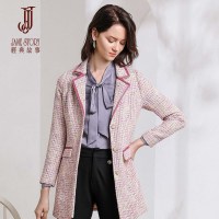 经典故事毛呢外套女冬季小个子粗花呢气质短外套显瘦