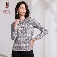 经典故事秋冬外套女百搭潮款小个子格纹短外套