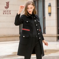 经典故事秋冬时尚毛呢外套显瘦双面羊毛大衣女