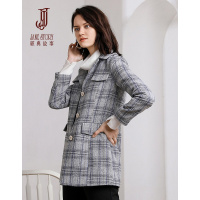 经典故事冬季粗织呢短外套女时尚气质流行上衣加厚