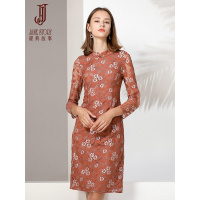 经典故事年女装春季打底连衣裙复古新式旗袍式改良版裙子