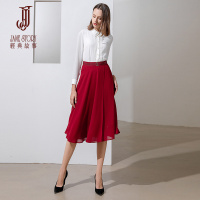经典故事春季轻盈飘逸雪纺a字半身裙女显瘦垂感网纱裙子
