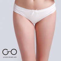 GO新品内裤女无痕三角低腰性感舒适透气白色