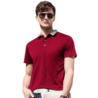 雅鹿男士夏季短袖T恤2019新款男翻领上衣半袖男士T恤