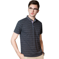 雅鹿男士短袖t恤2019夏季新款中年夏装棉POLO衫体桖半袖