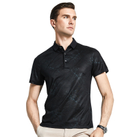 雅鹿男士短袖T恤2019夏款T恤含桑蚕丝商务中青年男短袖T恤